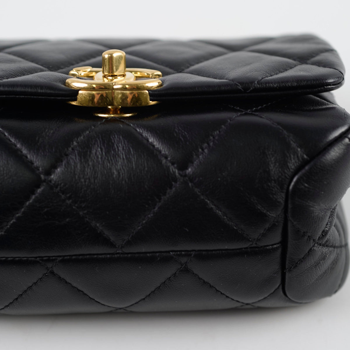 Chanel Mini Flap Bag with Top Handle Black 22A Microchipped - photo 9