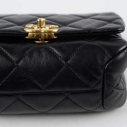 Chanel Mini Flap Bag with Top Handle Black 22A Microchipped - photo 9