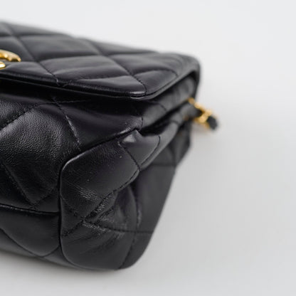 Chanel Mini Flap Bag with Top Handle Black 22A Microchipped - photo 8