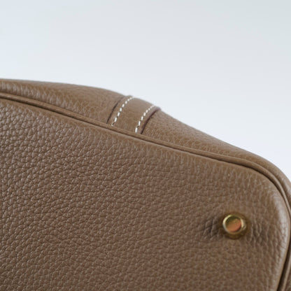 Hermes Picotin 22 Clemence Etoupe C Stamp - photo 8