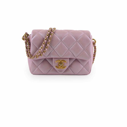 Chanel Caviar My Perfect Square Mini Iridescent Pink Microchip - photo 1