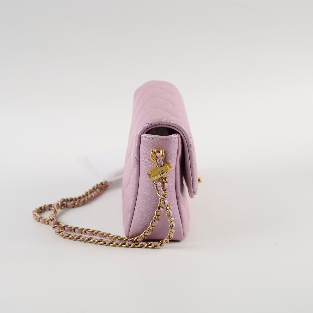 Chanel Caviar My Perfect Square Mini Iridescent Pink Microchip - photo 3