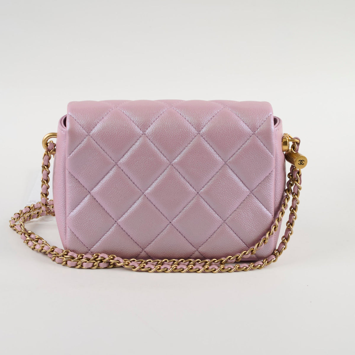 Chanel Caviar My Perfect Square Mini Iridescent Pink Microchip - photo 2