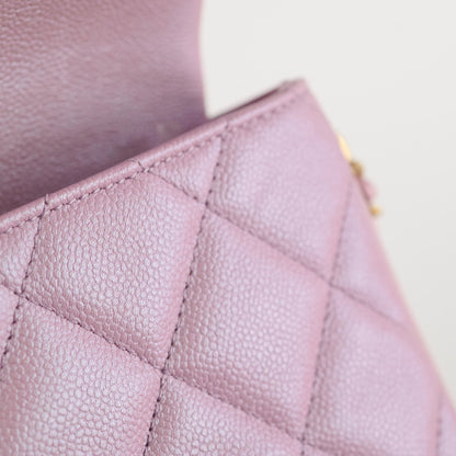 Chanel Caviar My Perfect Square Mini Iridescent Pink Microchip - photo 8