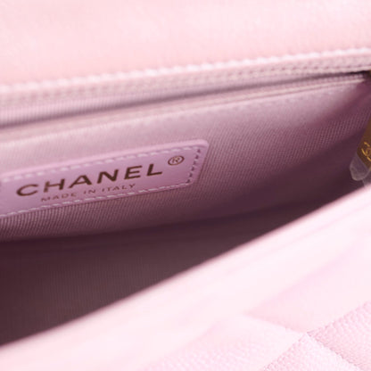 Chanel Caviar My Perfect Square Mini Iridescent Pink Microchip - photo 6