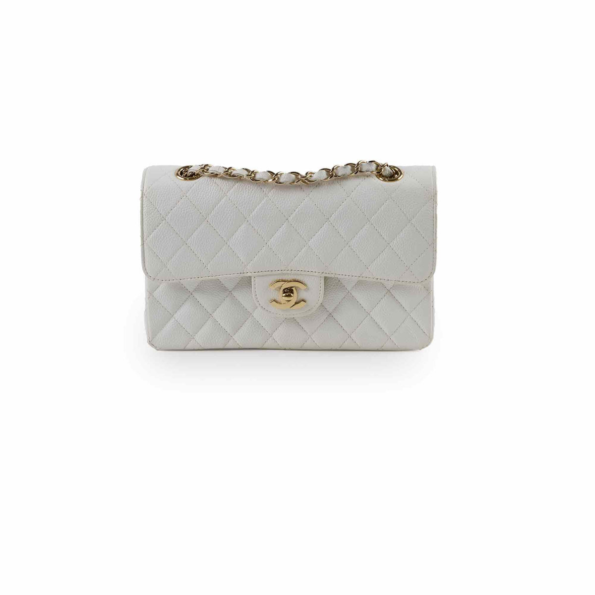 Chanel Small Caviar Double Classic Flap White - photo 1