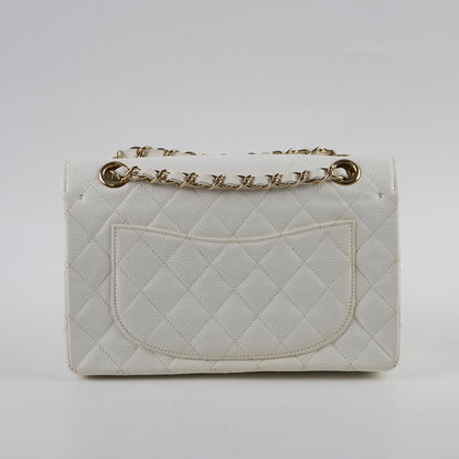 Chanel Small Caviar Double Classic Flap White - photo 2