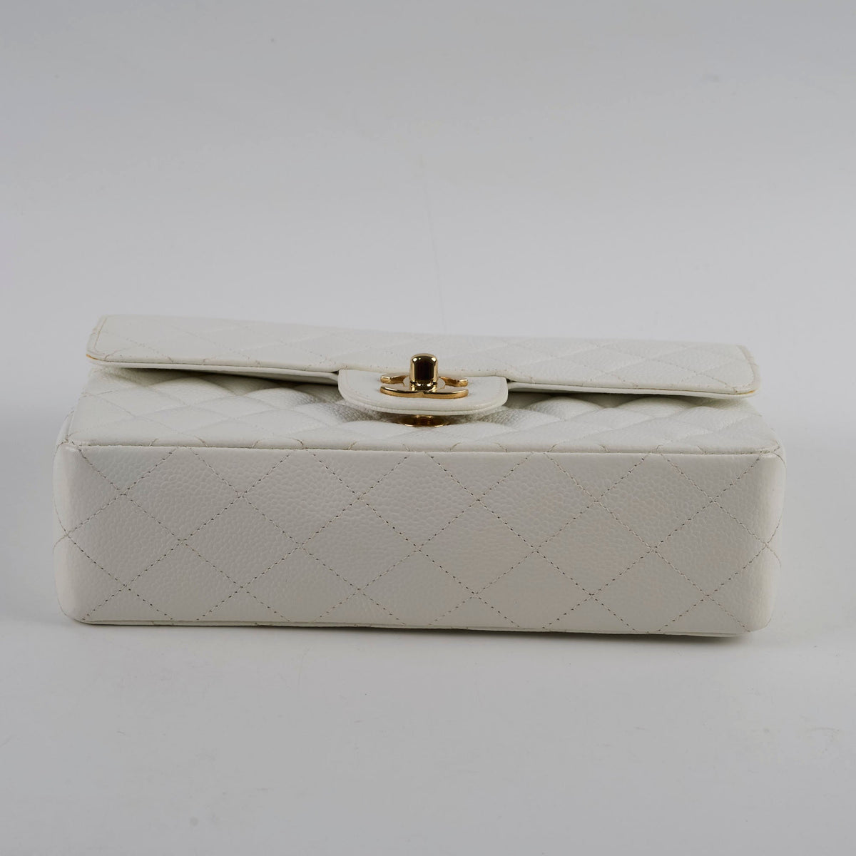 Chanel Small Caviar Double Classic Flap White - photo 4