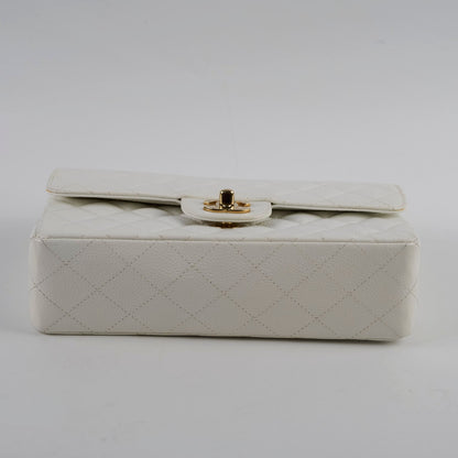 Chanel Small Caviar Double Classic Flap White - photo 4