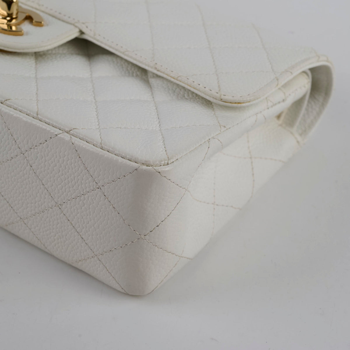 Chanel Small Caviar Double Classic Flap White - photo 15
