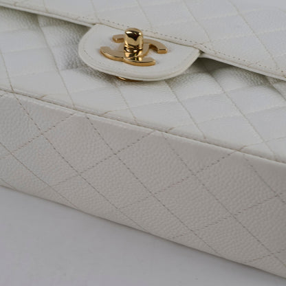 Chanel Small Caviar Double Classic Flap White - photo 14