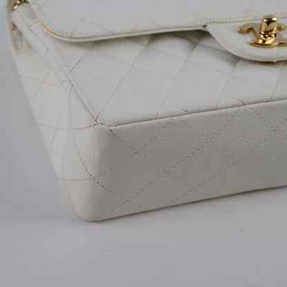 Chanel Small Caviar Double Classic Flap White - photo 13