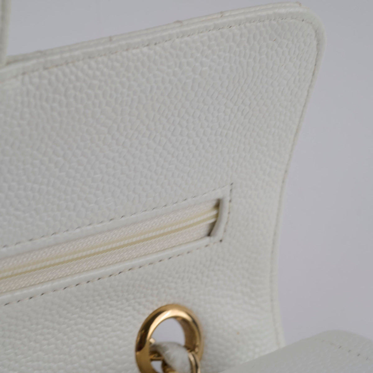 Chanel Small Caviar Double Classic Flap White - photo 11