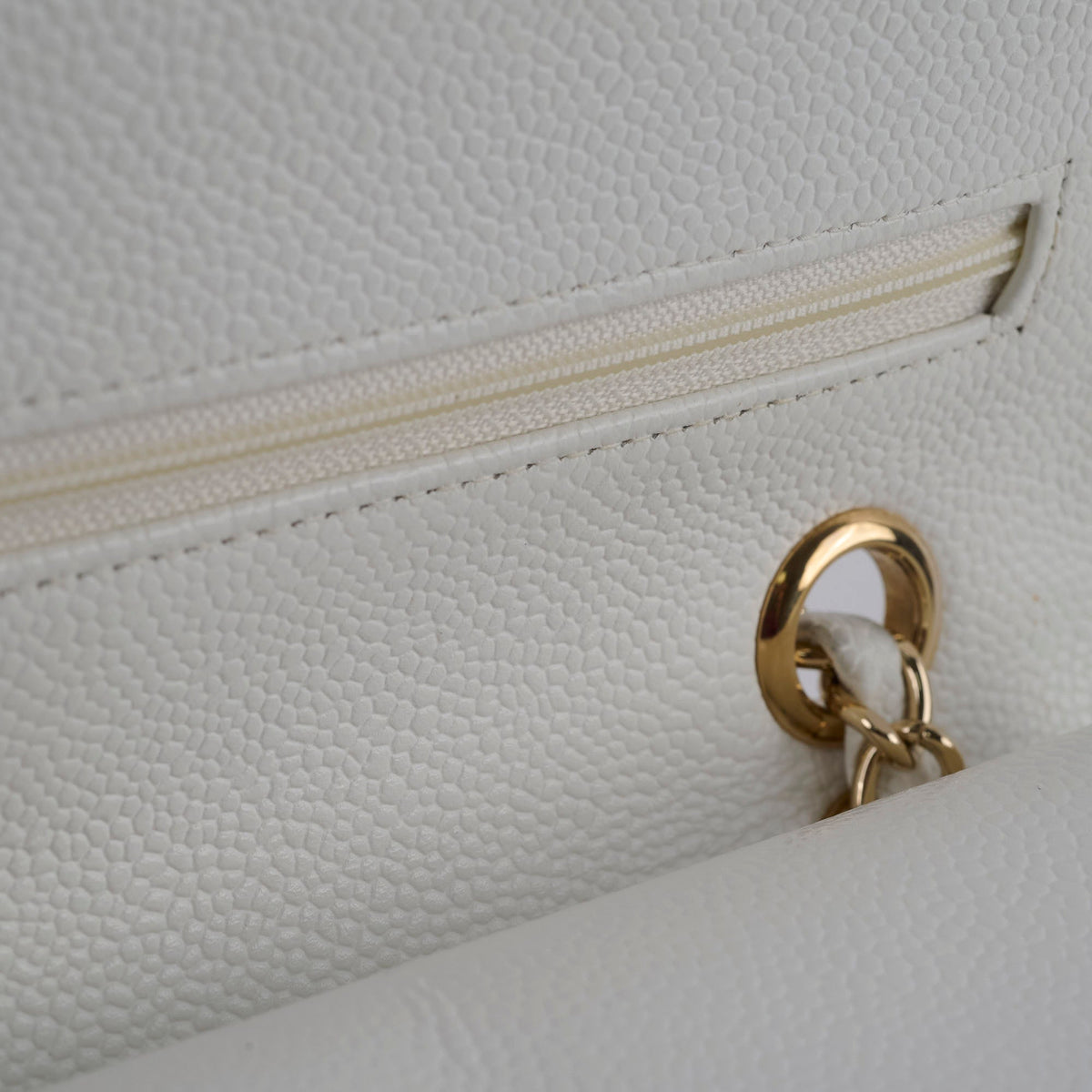 Chanel Small Caviar Double Classic Flap White - photo 10