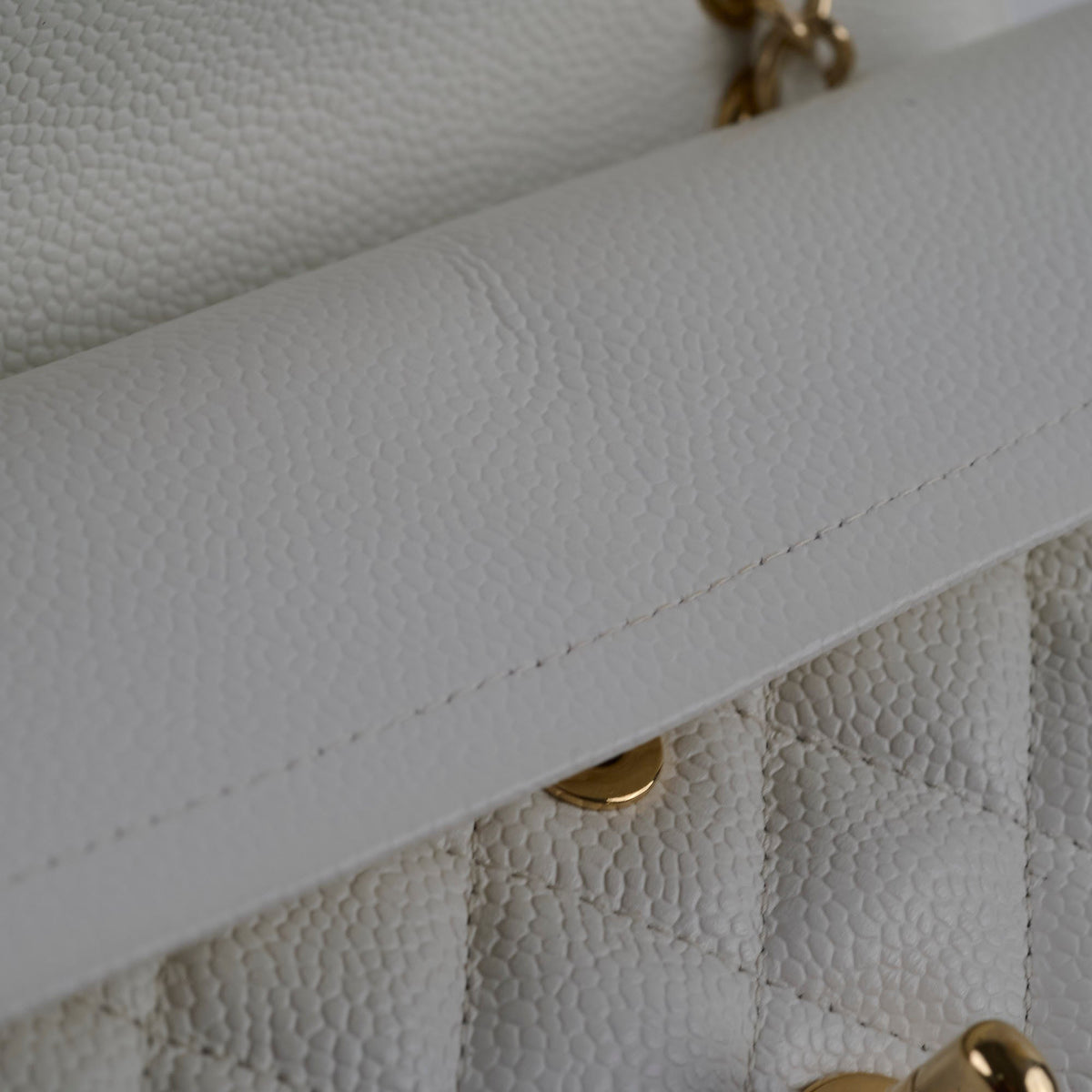 Chanel Small Caviar Double Classic Flap White - photo 9