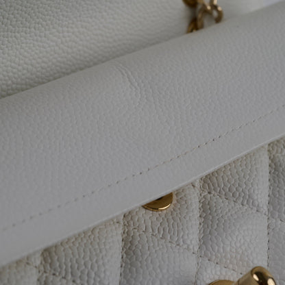 Chanel Small Caviar Double Classic Flap White - photo 9