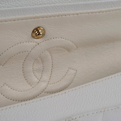 Chanel Small Caviar Double Classic Flap White - photo 8