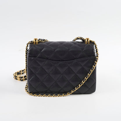 Chanel Caviar 22k Coco First Flap Bag Black Microchip - photo 2