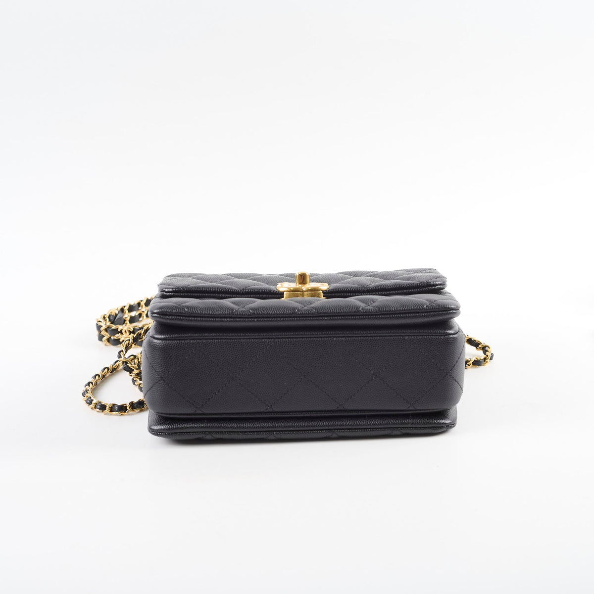 Chanel Caviar 22k Coco First Flap Bag Black Microchip - photo 4