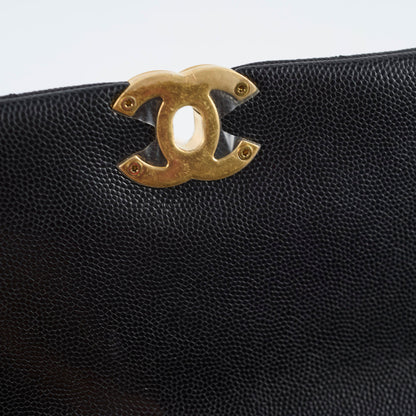 Chanel Caviar 22k Coco First Flap Bag Black Microchip - photo 15