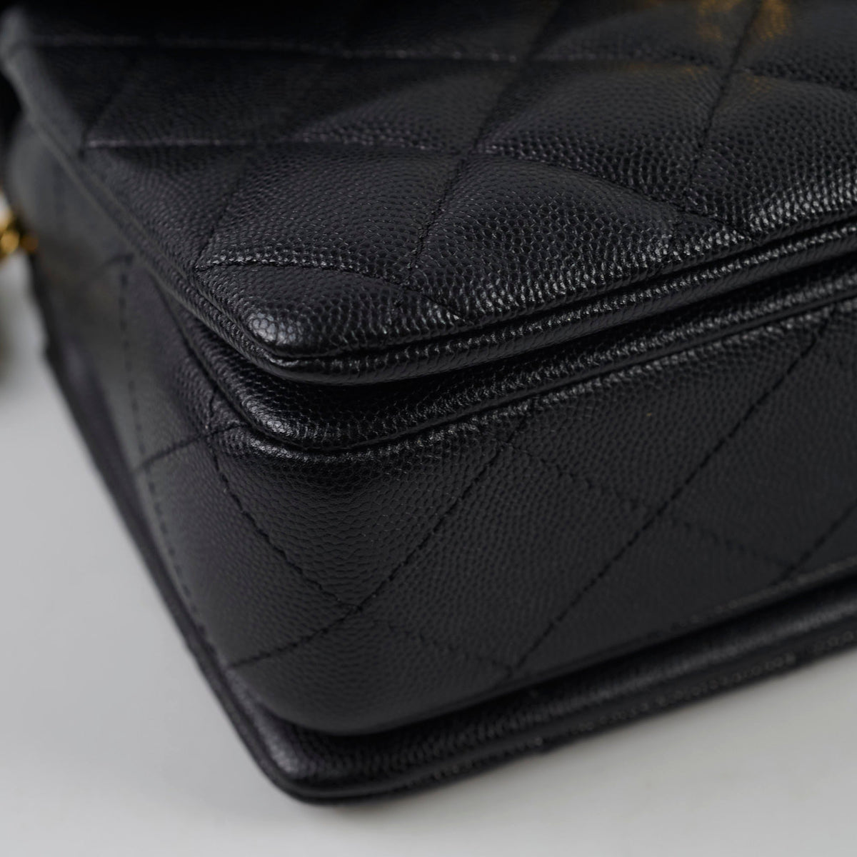 Chanel Caviar 22k Coco First Flap Bag Black Microchip - photo 7