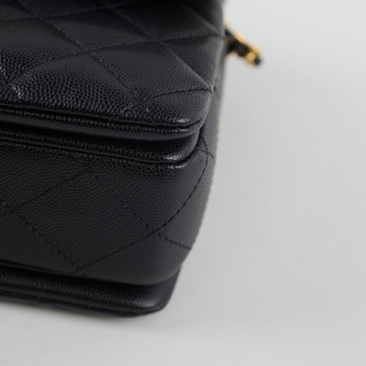Chanel Caviar 22k Coco First Flap Bag Black Microchip - photo 5