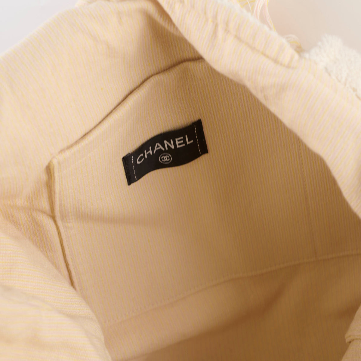 Chanel Coco Beach Bag & Towel Set Light Yellow/Pink - photo 6