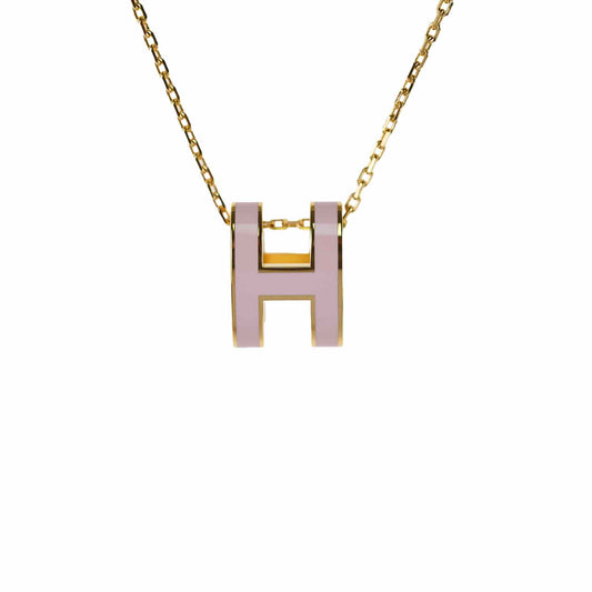 Hermes Pop H Necklace Light Pink - photo 1