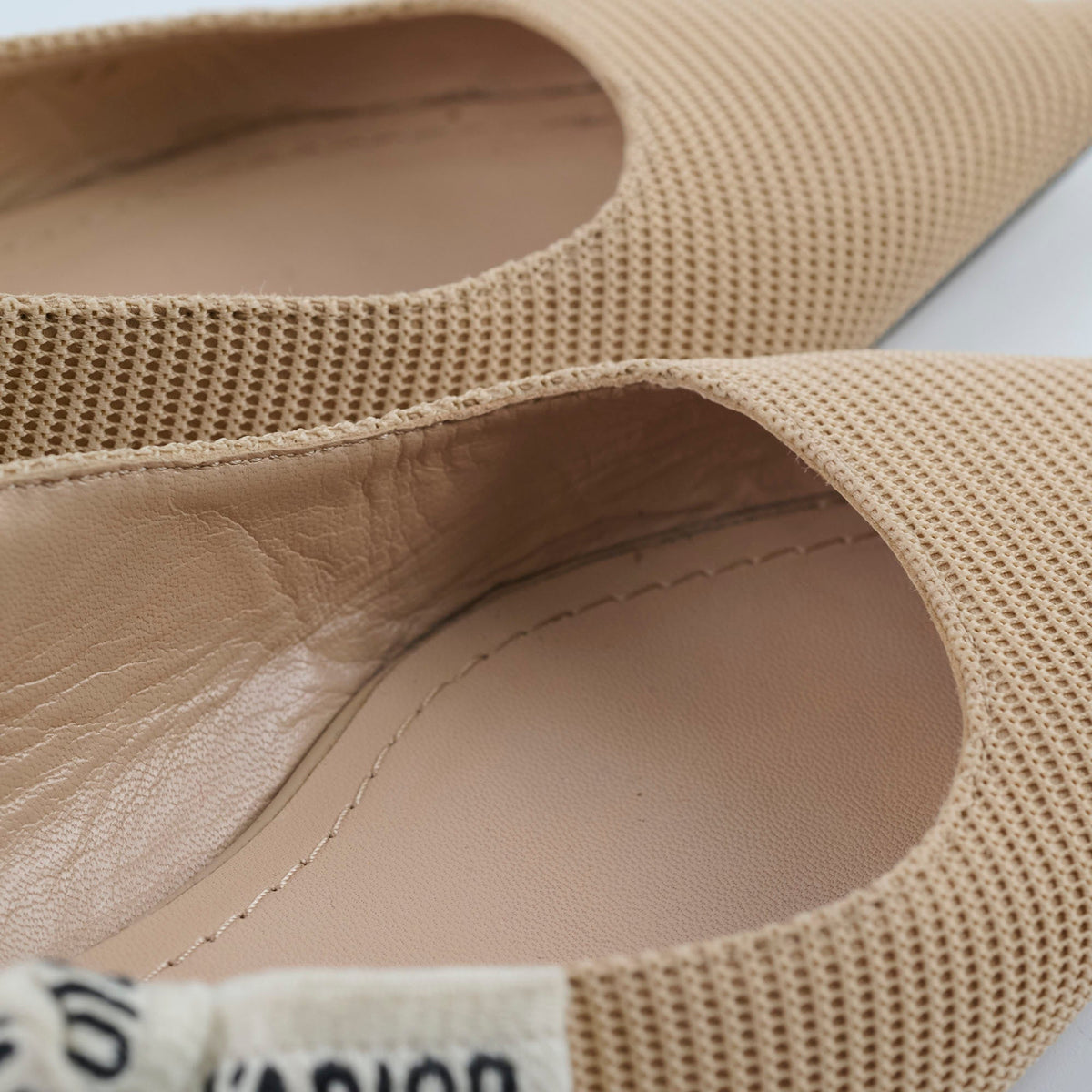 Dior J'Adior Beige Slingback Flats - Size 37 - photo 6