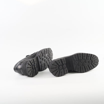Chanel Platform Loafers Lambskin Black - Size 37C - photo 3