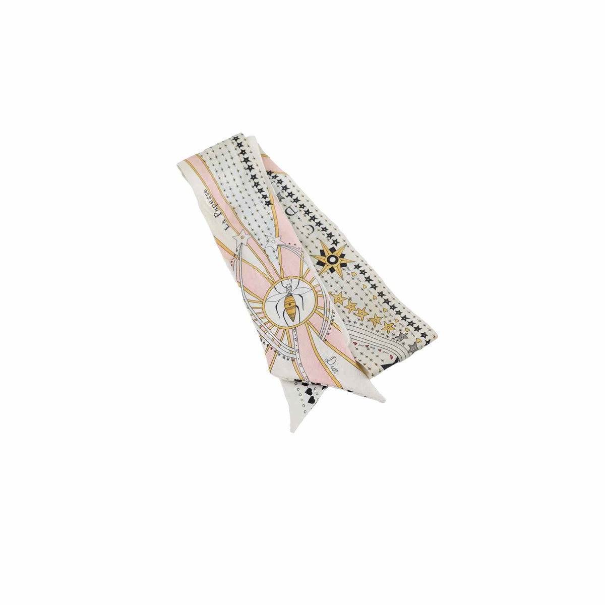 Dior Silk Mitzah Scarf Cream/ Pink - photo 1