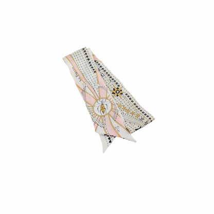 Dior Silk Mitzah Scarf Cream/ Pink - photo 1