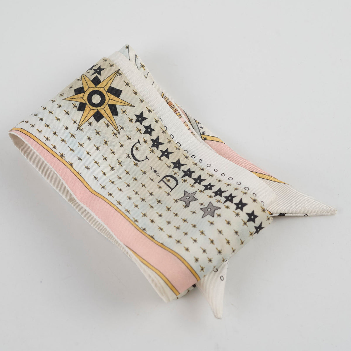 Dior Silk Mitzah Scarf Cream/ Pink - photo 3