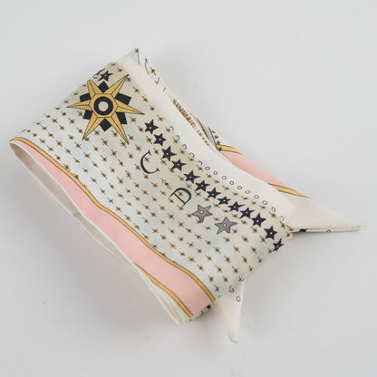 Dior Silk Mitzah Scarf Cream/ Pink - photo 3