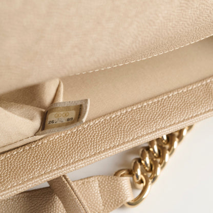 Chanel Medium Boy Caviar Champagne Gold - photo 5