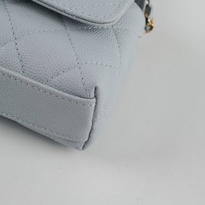 Chanel Coco Handle Nano Caviar Light Blue (Microchipped) - photo 12