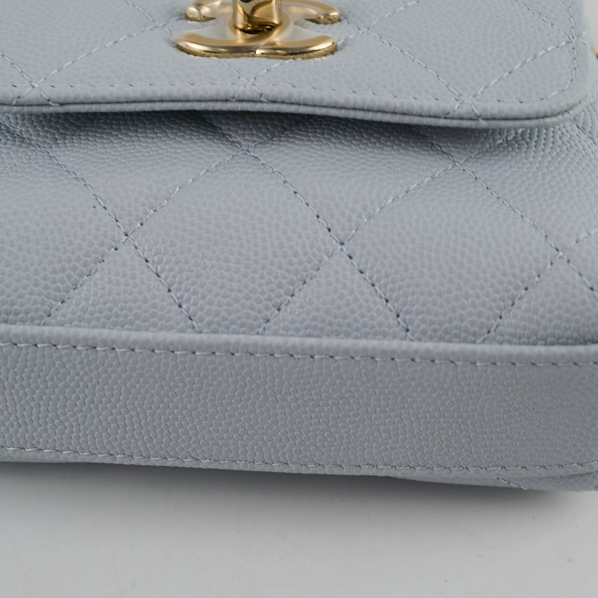 Chanel Coco Handle Nano Caviar Light Blue (Microchipped) - photo 11