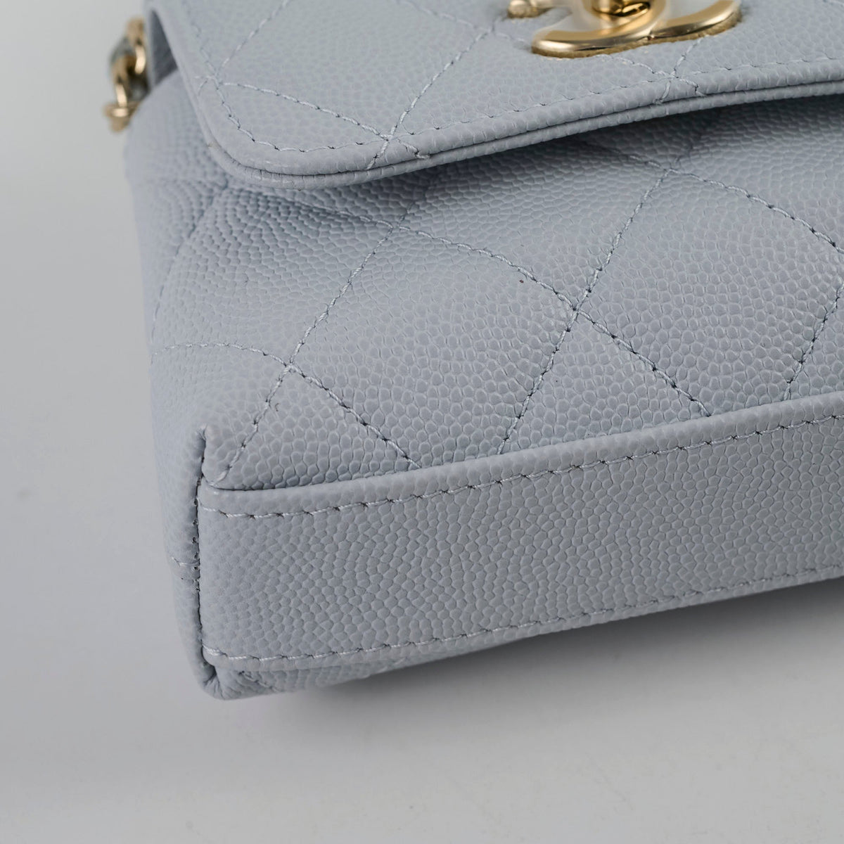Chanel Coco Handle Nano Caviar Light Blue (Microchipped) - photo 10