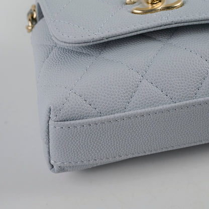 Chanel Coco Handle Nano Caviar Light Blue (Microchipped) - photo 10