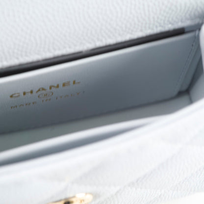 Chanel Coco Handle Nano Caviar Light Blue (Microchipped) - photo 5
