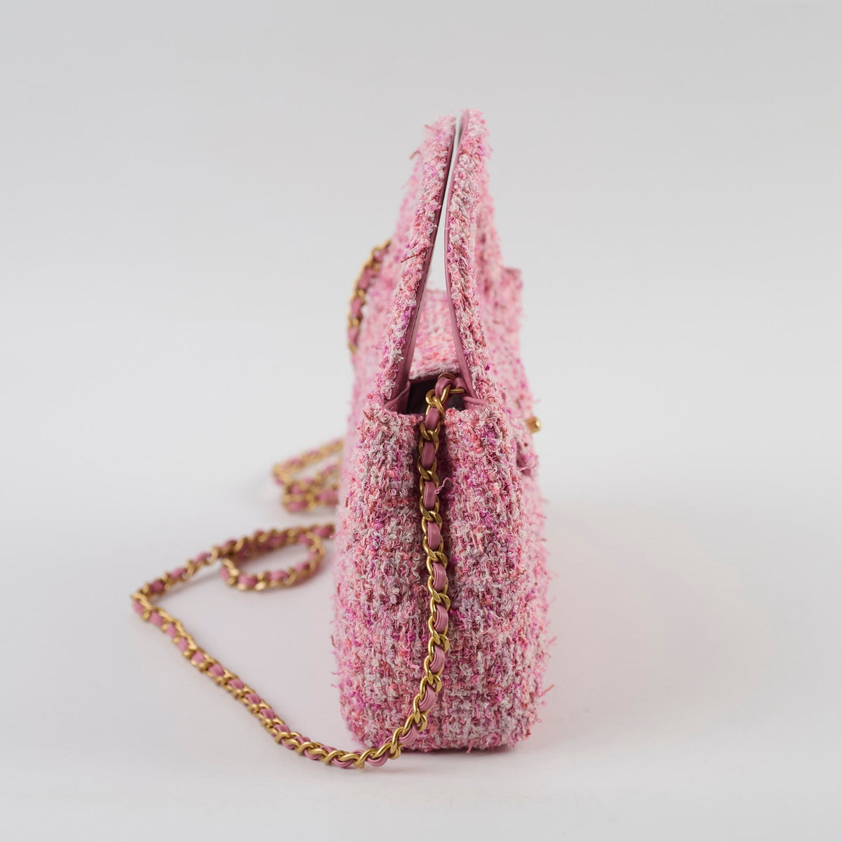 Chanel Kelly Small Pink Tweed (Microchipped) - photo 3