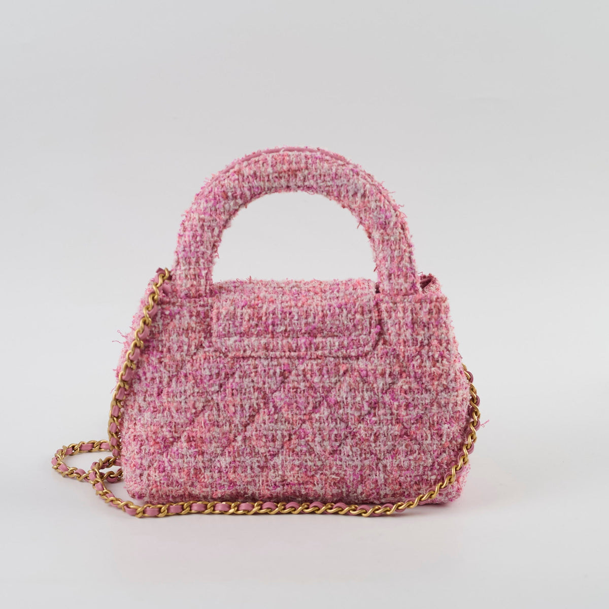 Chanel Kelly Small Pink Tweed (Microchipped) - photo 2