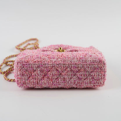 Chanel Kelly Small Pink Tweed (Microchipped) - photo 4