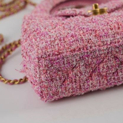 Chanel Kelly Small Pink Tweed (Microchipped) - photo 8