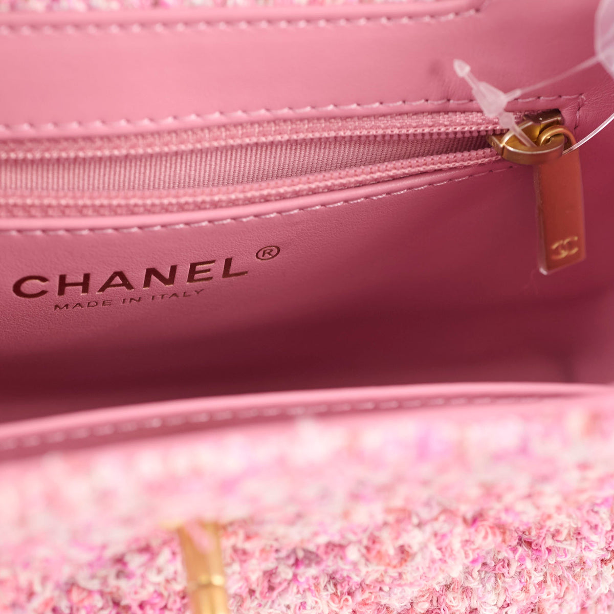 Chanel Kelly Small Pink Tweed (Microchipped) - photo 6