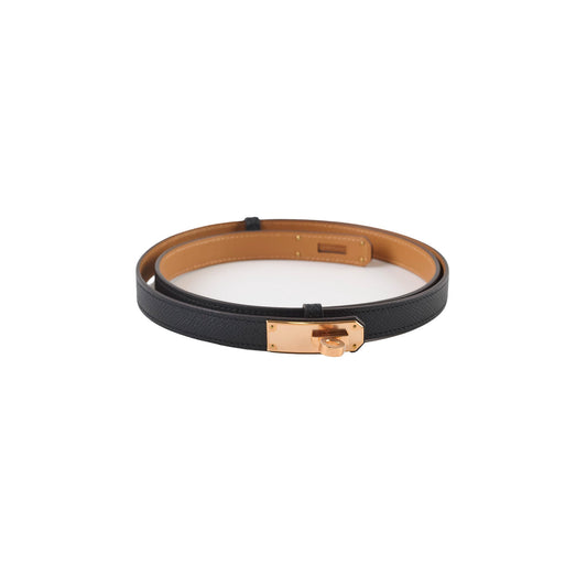 Hermes Kelly 18 Belt Epsom Black - W Stamp - photo 1