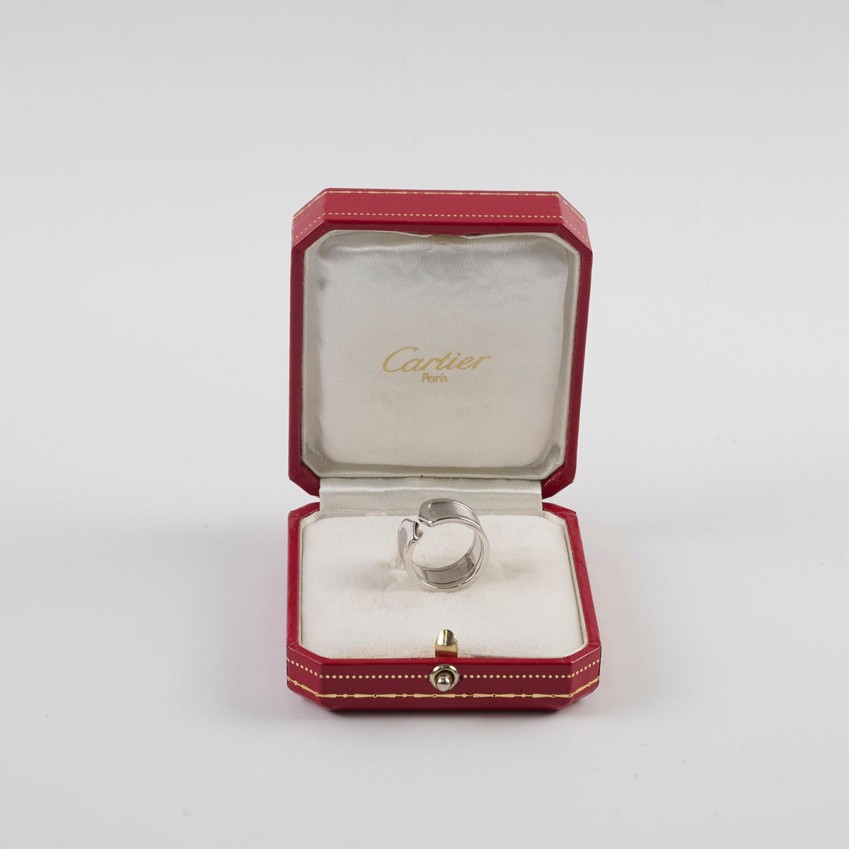 Cartier Double CC White Gold Ring Size 51 - photo 2