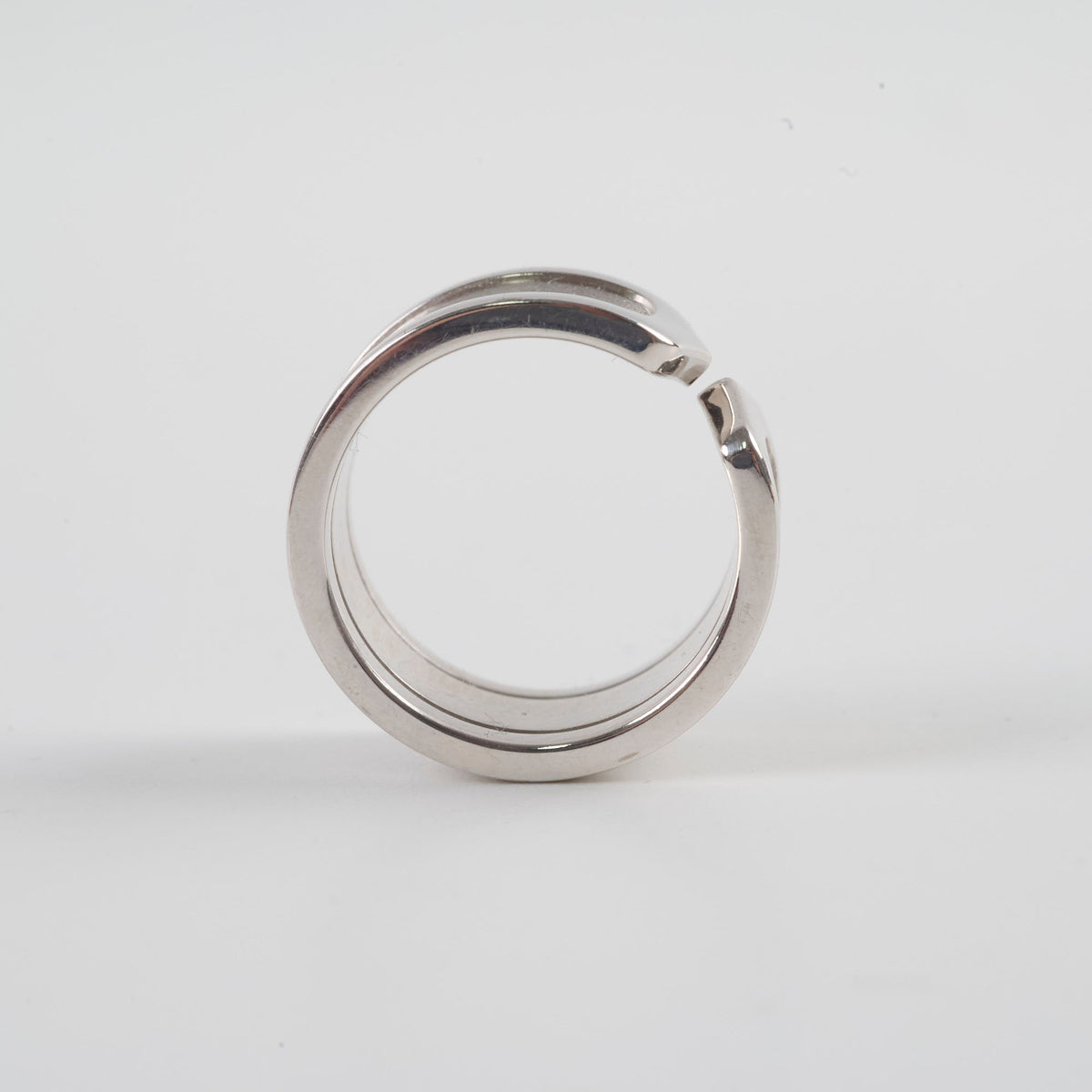 Cartier Double CC White Gold Ring Size 51 - photo 5