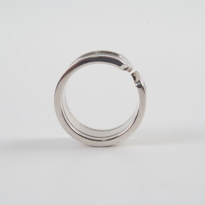 Cartier Double CC White Gold Ring Size 51 - photo 5