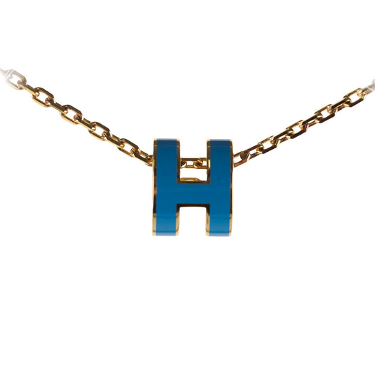 Hermes mini pop H necklace Blue Jean - photo 1